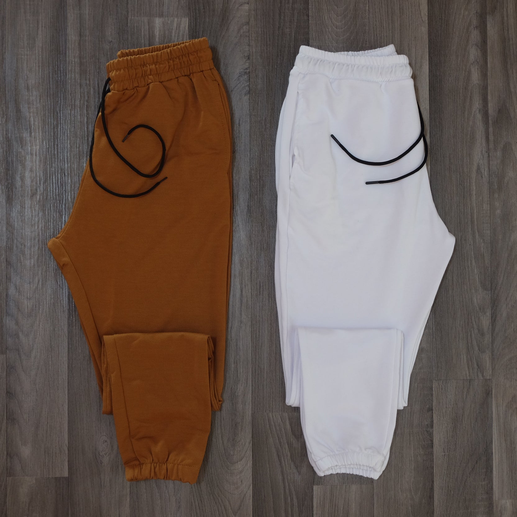 Pack 2 Jogging Marron Clair + Blanc