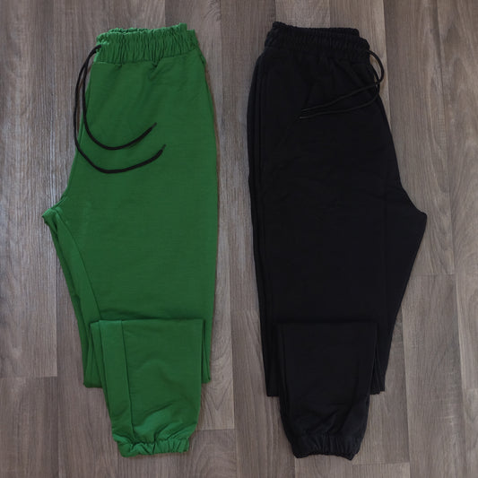 Pack 2 Jogging Noir + Vert Gazon