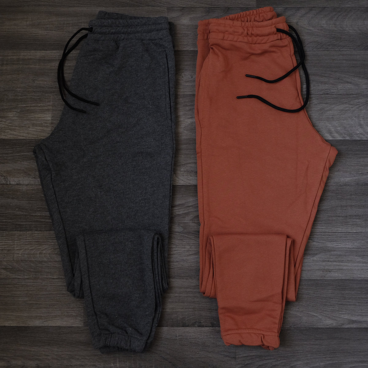 Pack 2 Jogging Rouge Brique + Gris Chine Fonce