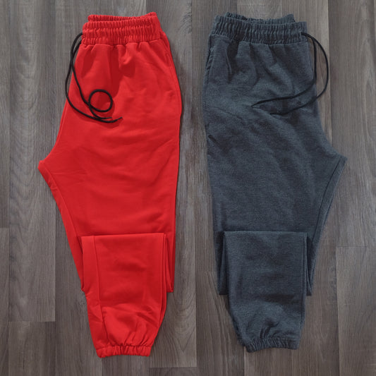 Pack 2 Jogging Rouge + Gris Chine Fonce