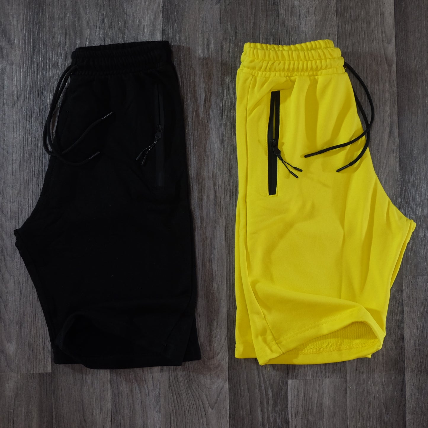 Pack 2 Short Noir + Jaune Poussin