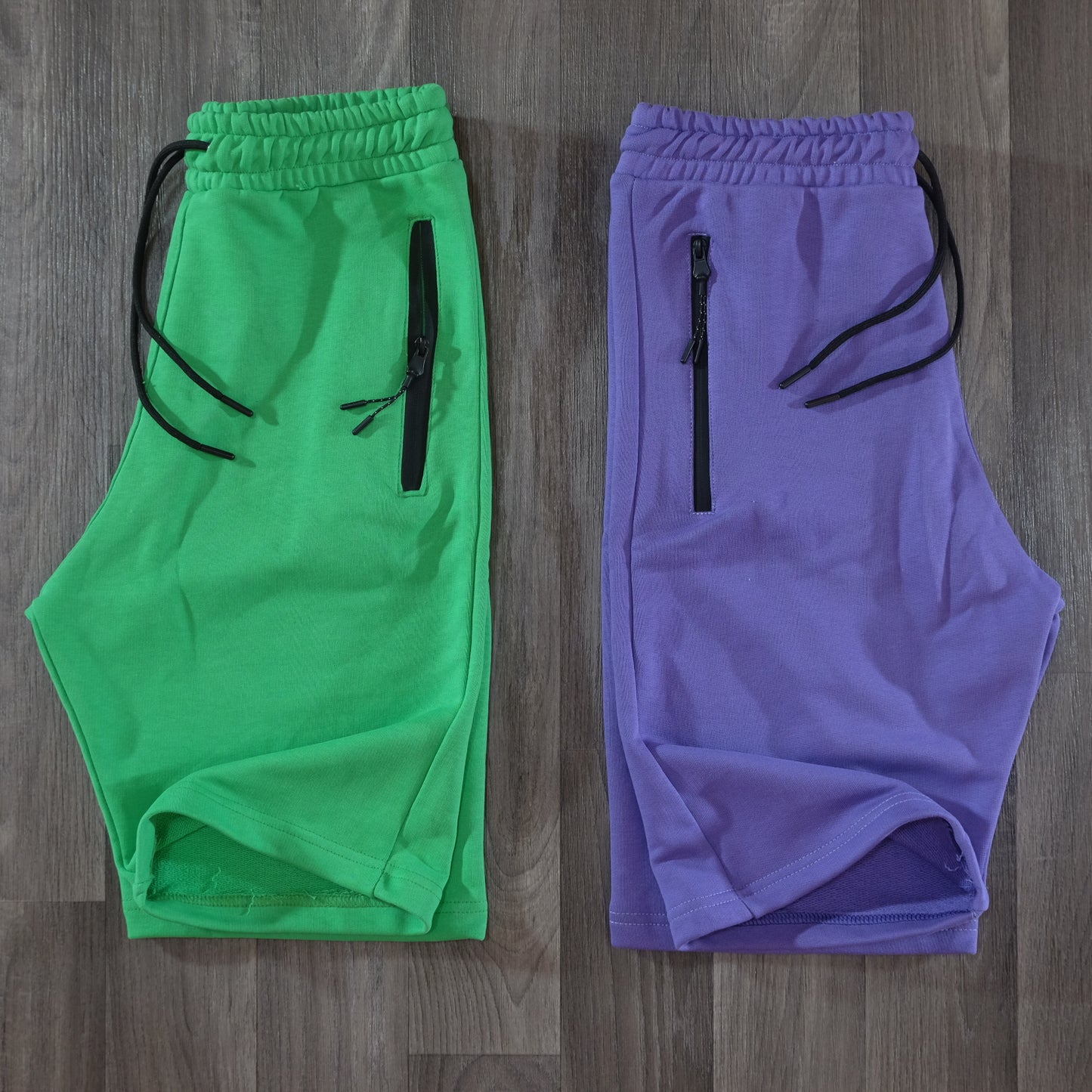 Pack 2 Short Vert Raj + Mauve Fonce