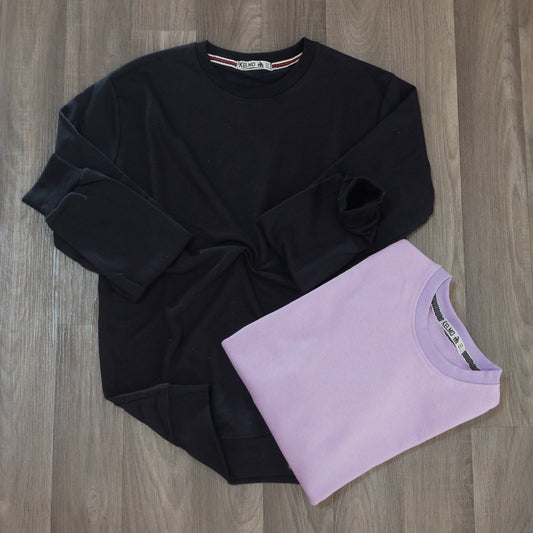 Pack 2 Sweat Bleu Marine + Mauve