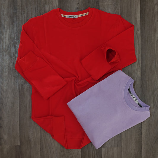 Pack 2 Sweat Mauve + Rouge
