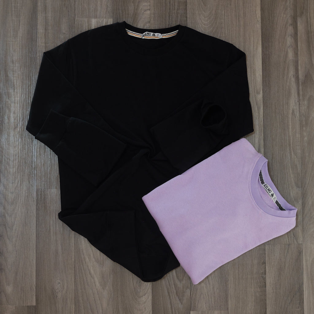 Pack 2 Sweat Noir + Mauve