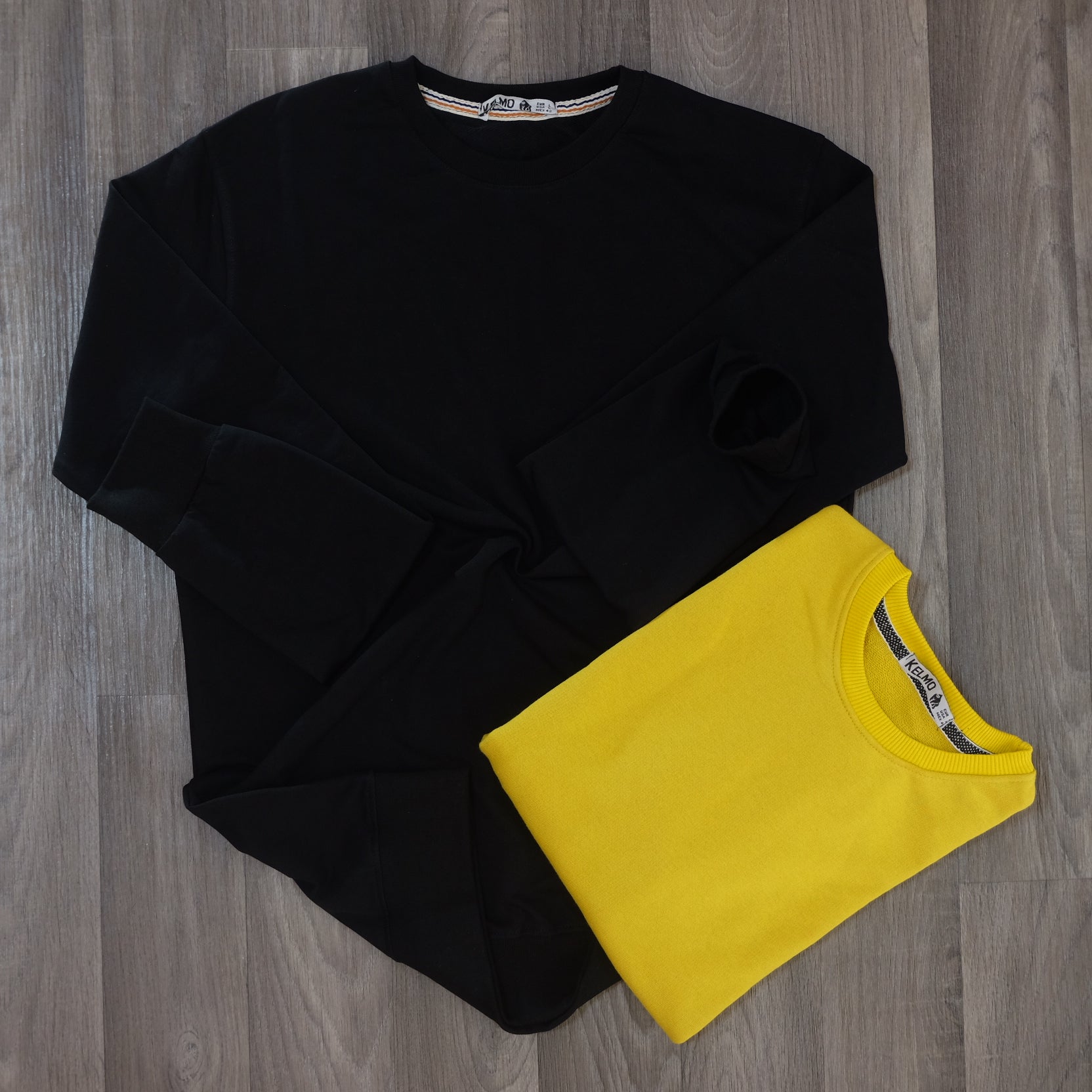 Pack 2 Sweat Noir + Moutard