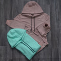 Pack 2 Sweat a Capuche Cotton Beige + Vert Anis