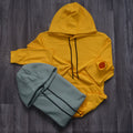 Pack 2 Sweat a Capuche Cotton Vert Claire+ Jaune