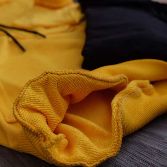 Pack 2 Sweat a Capuche Cotton Jaune Fonce + Noir