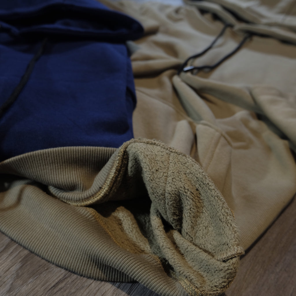 Pack 2 Sweat a Capuche Cotton Kaki + Bleu Marine