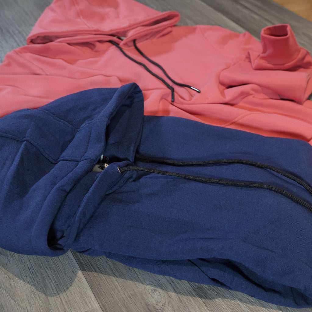 Pack 2 Sweat a Capuche Cotton Rouge Brique + Bleu Marine