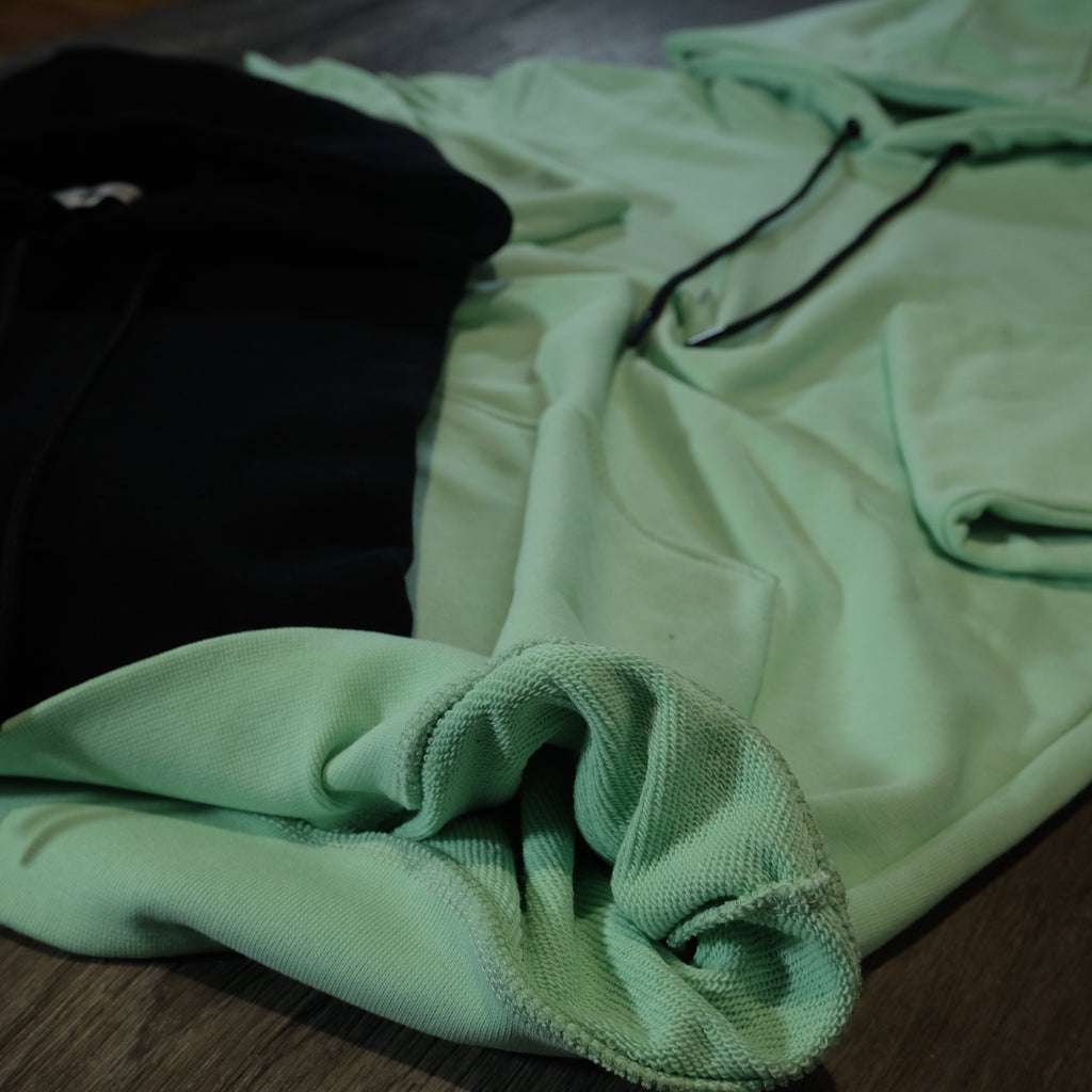 Pack 2 Sweat a Capuche Cotton Vert Anis + Noir