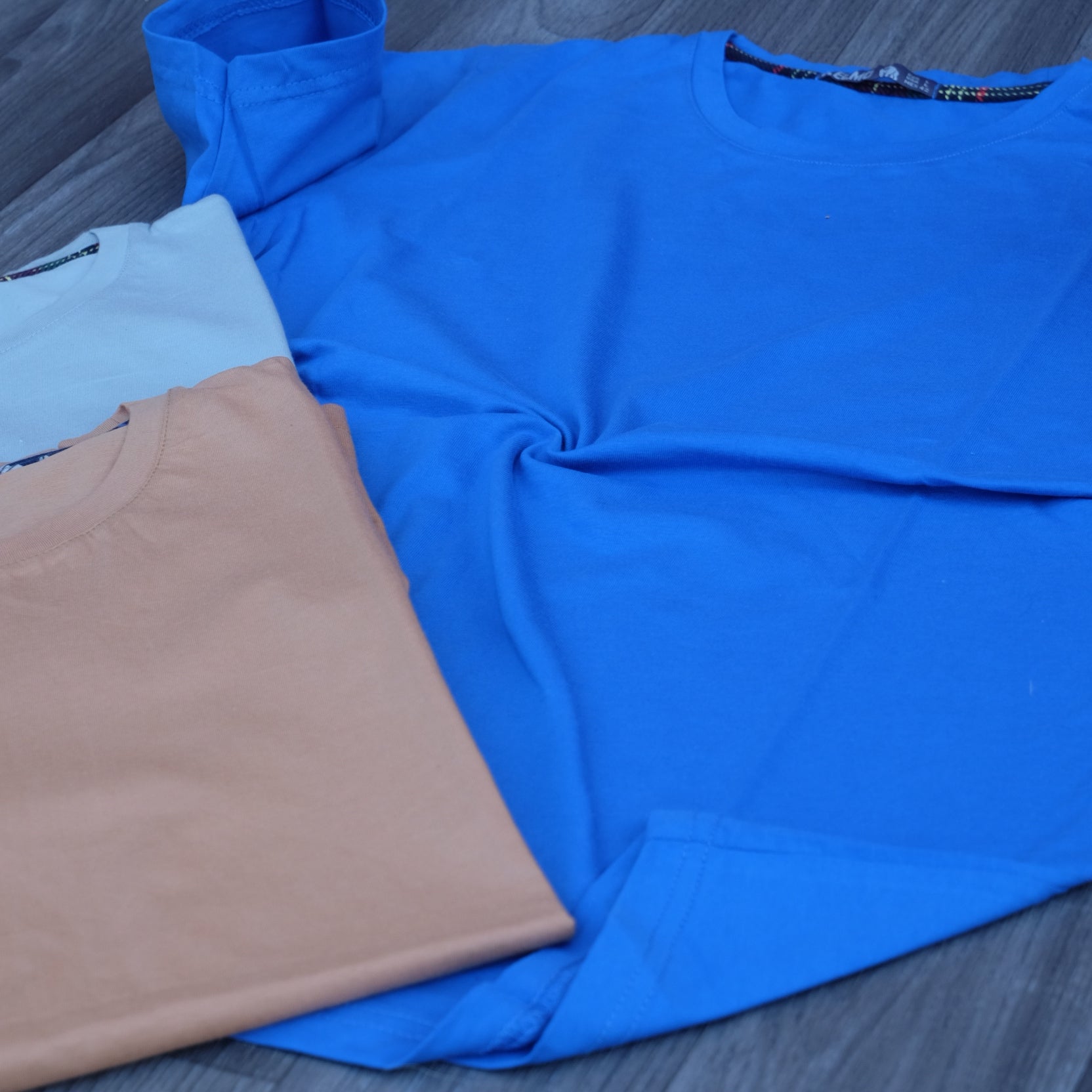 Pack 3 T-Shirt Bleu Roi + Marron Clair+ Vert Nik