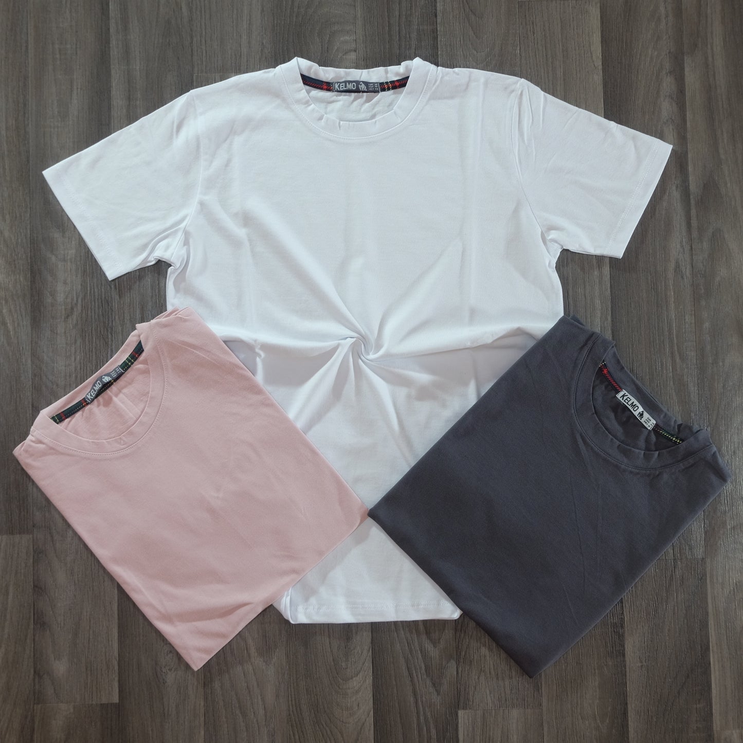 Pack 3 T-Shirt Gris Fonce + Blanc + Mortadelle