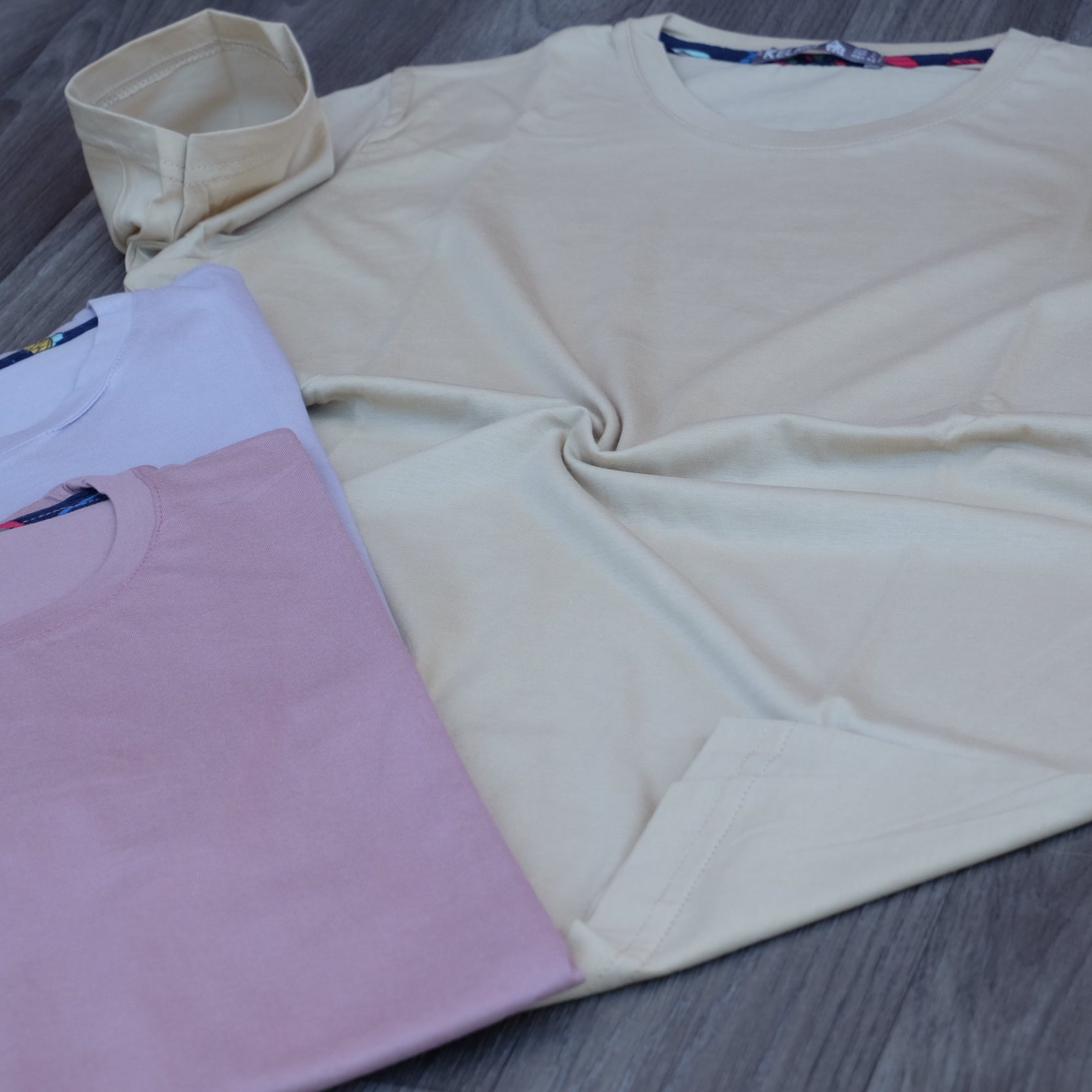 Pack 3 T-Shirt Mortadel + Beige Clair + Gris Clair