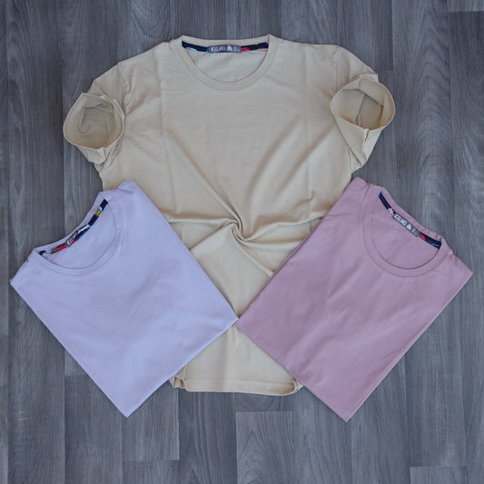 Pack 3 T-Shirt Mortadel + Beige Clair + Gris Clair