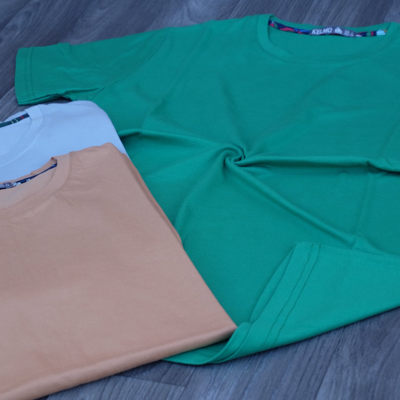 Pack 3 T-Shirt Vert Raj + maron clair  + Bleu ciel