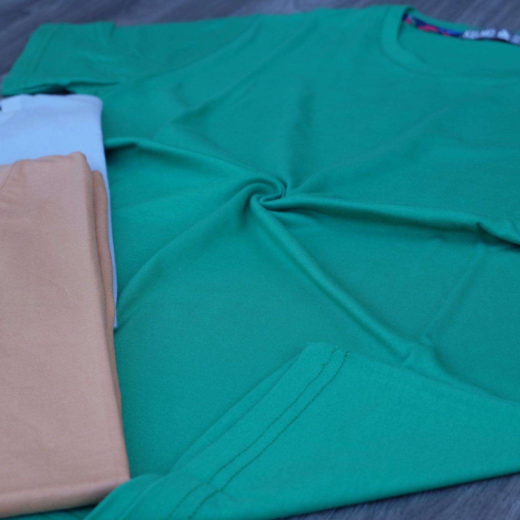 Pack 3 T-Shirt Vert Raj + maron clair  + Bleu ciel