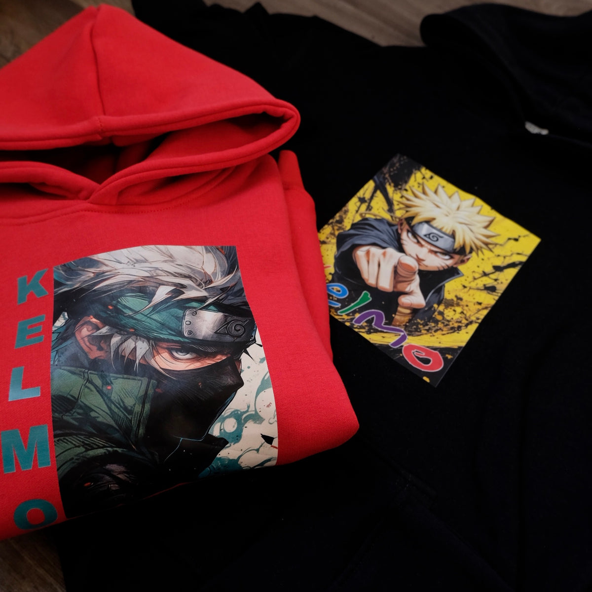 Pack Enfant 2 Capuche Bleu Nuit Naro + Rouge Naro