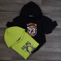 Pack Enfant 2 Capuche Vert Fluo Casq + Bleu Nuit Jord