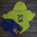 Pack Enfant 2 Capuche Vert Fluo Casq + Bleu Roi Luffy