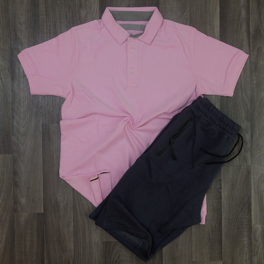 Pack Polo Rose Clair + Short Indigo