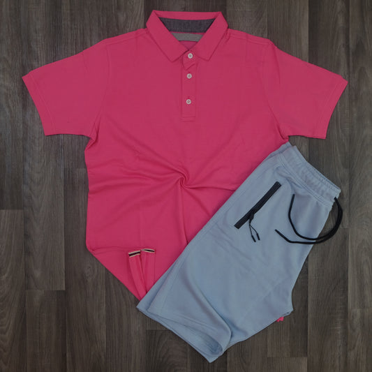 Pack Polo Rose Holi + Short Ciel