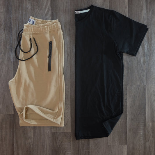 Pack Short Beige + T-Shirt Noir