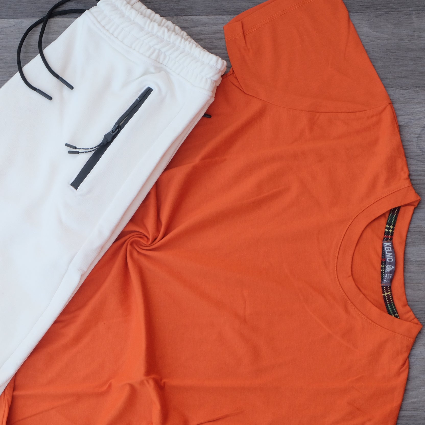 Pack Short Blanc + T-Shirt Orange