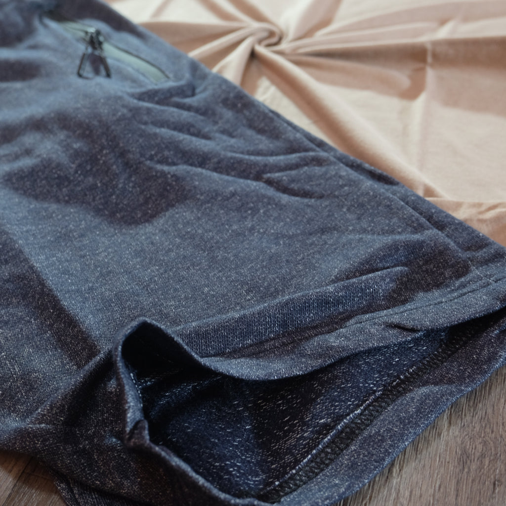 Pack Short Bleu Chine + T-Shirt Beige Caramel