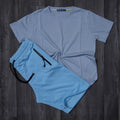 Pack Short Bleu Ciel + T-Shirt Bleu Ciel