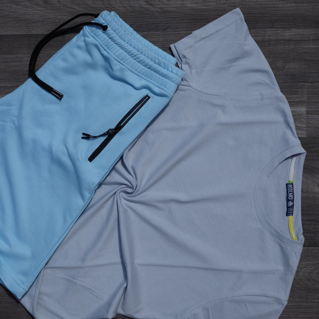 Pack Short Bleu Ciel + T-Shirt Bleu Ciel