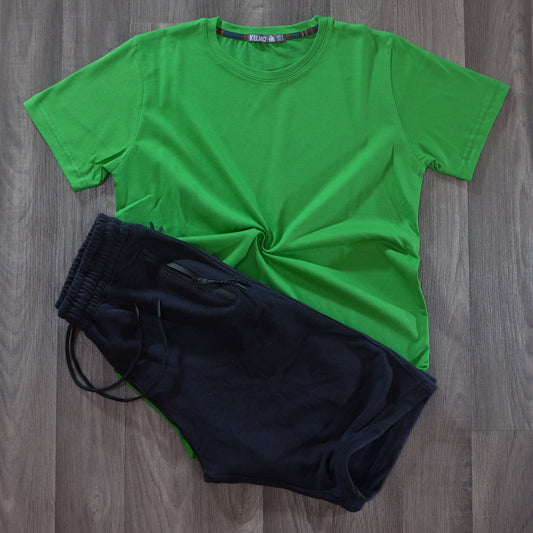 Pack Short Bleu Marine + T-Shirt Vert Gazon