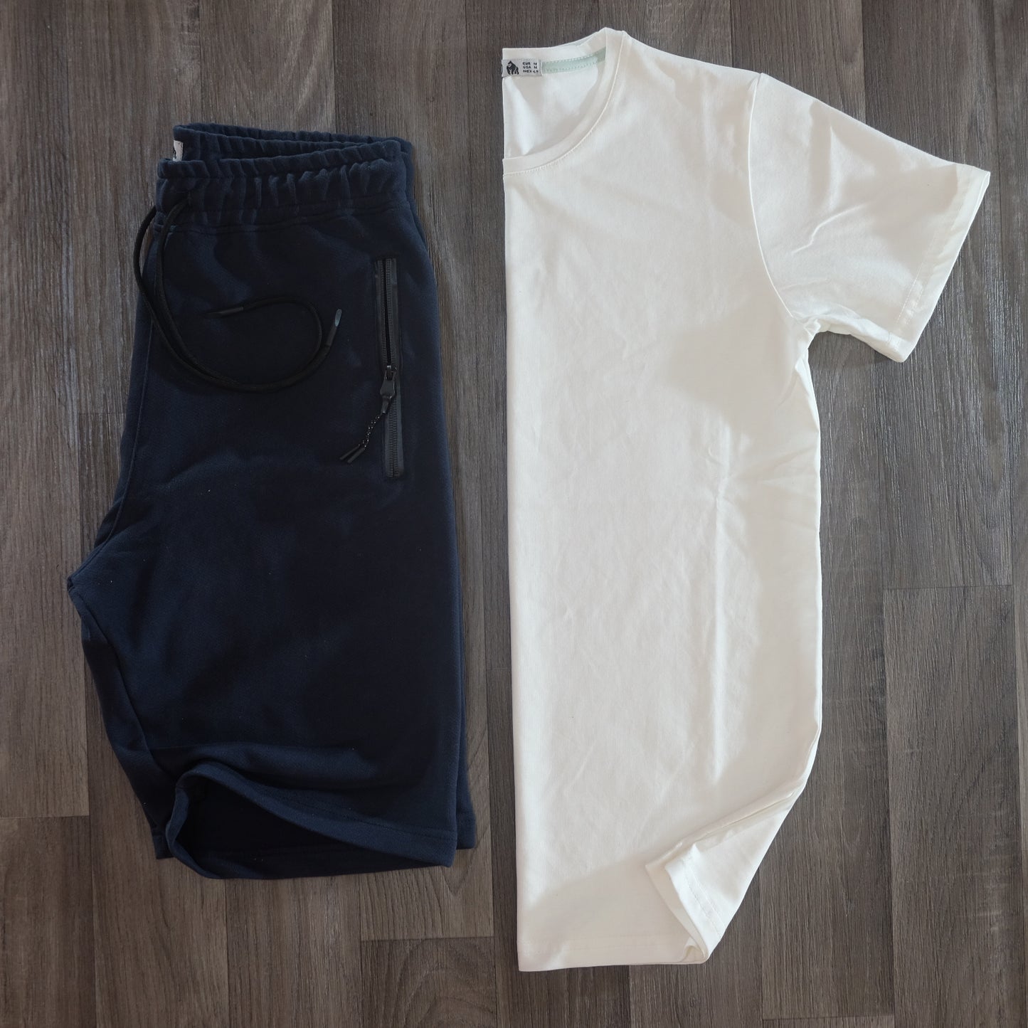 Pack Short Bleu + T-Shirt Blanc