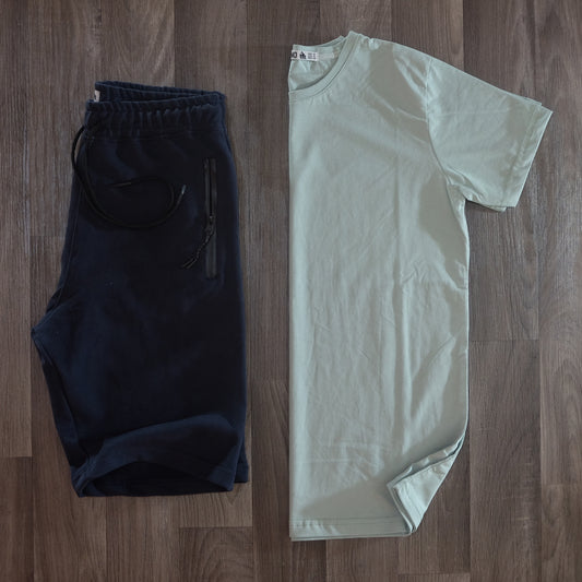 Pack Short Bleu + T-Shirt Vert Nik