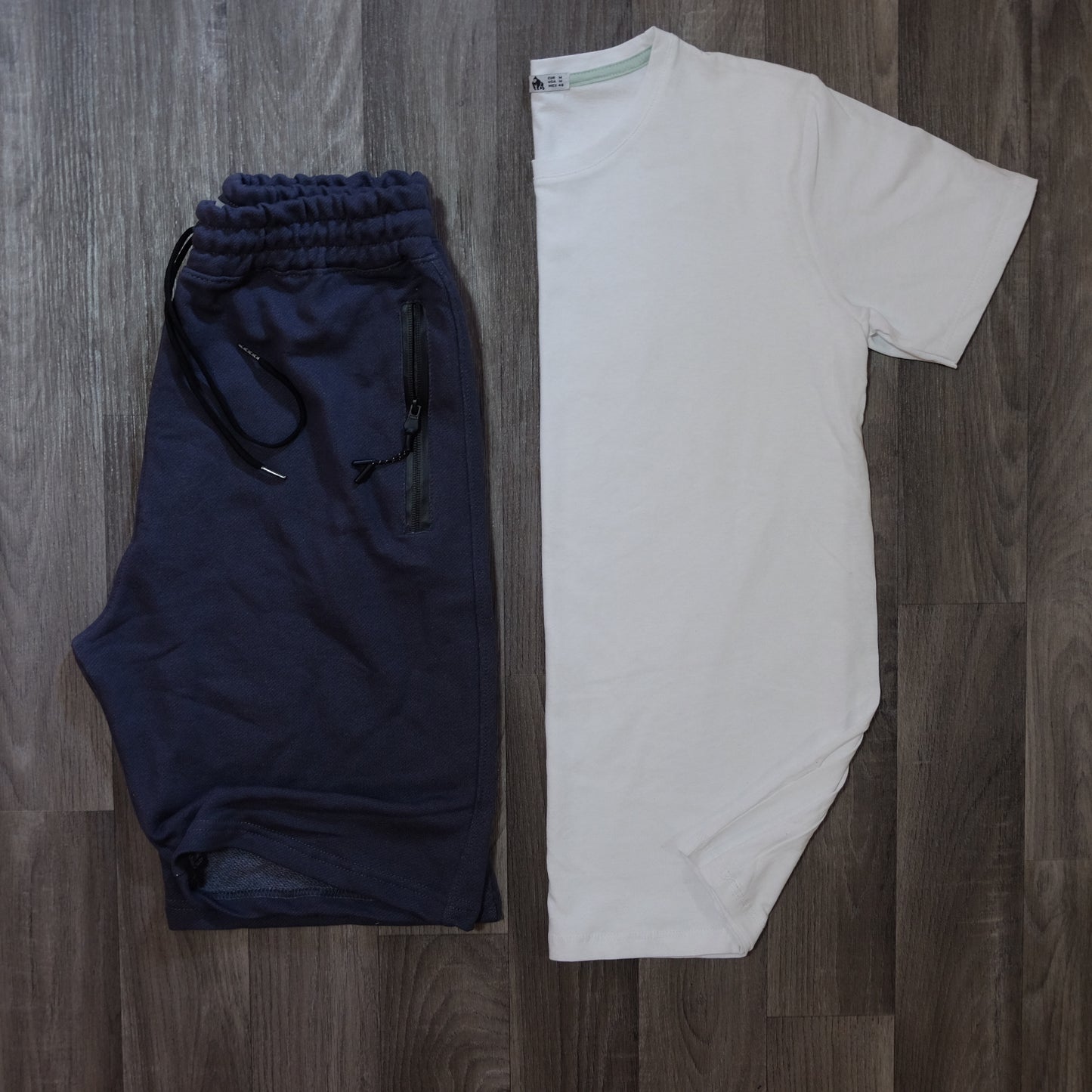Pack Short Bleu indigo + T-Shirt Blanc