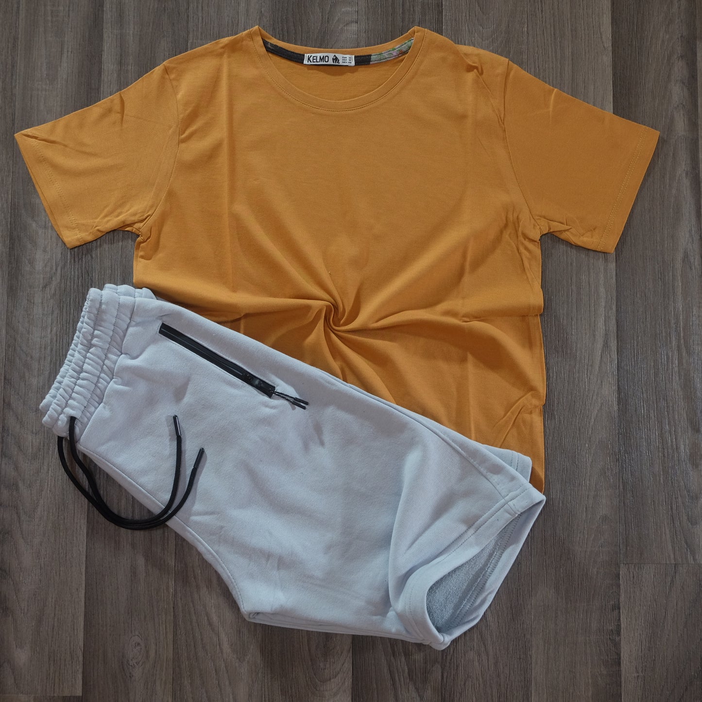 Pack Short Ciel Clair + T-Shirt Marron Clair