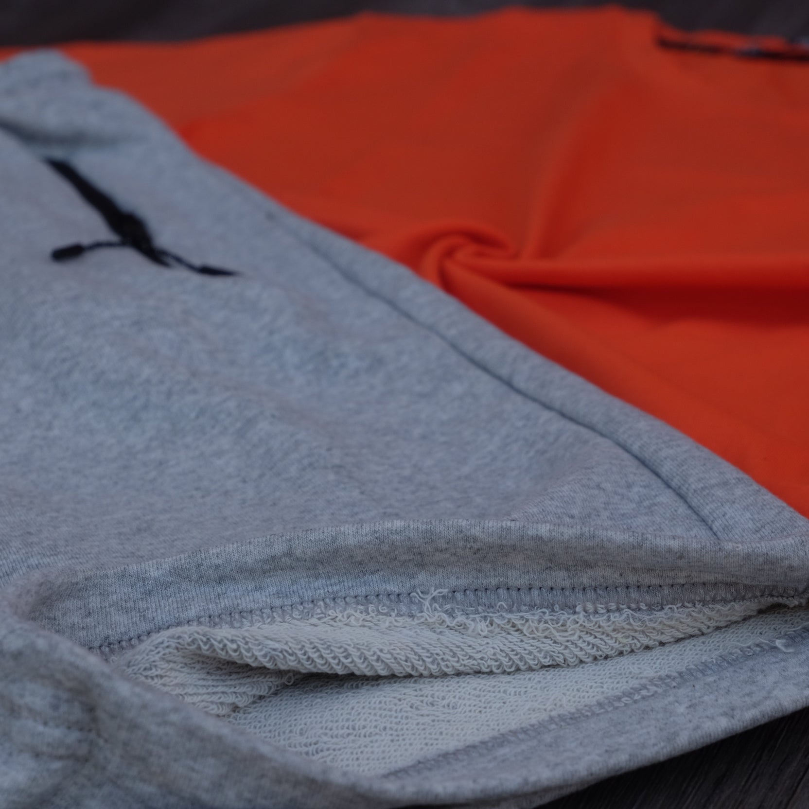 Pack Short Gris Chine Clair + T-Shirt Orange