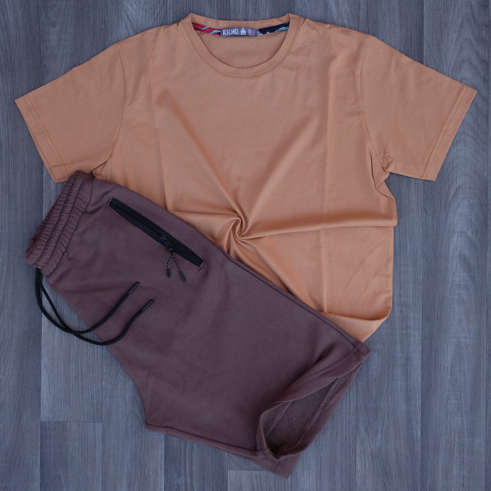 Pack Short Marron + T-Shirt Marron Clair