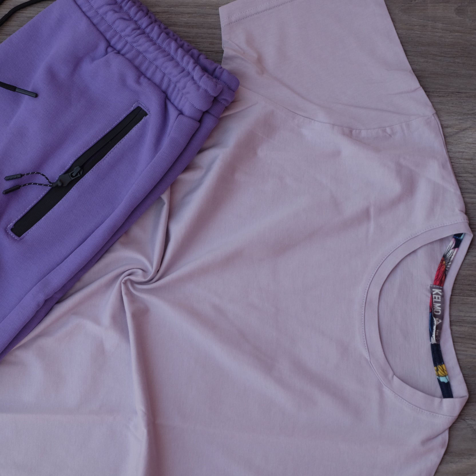 Pack Short Mauve Fonce + T-Shirt Mauve Clair
