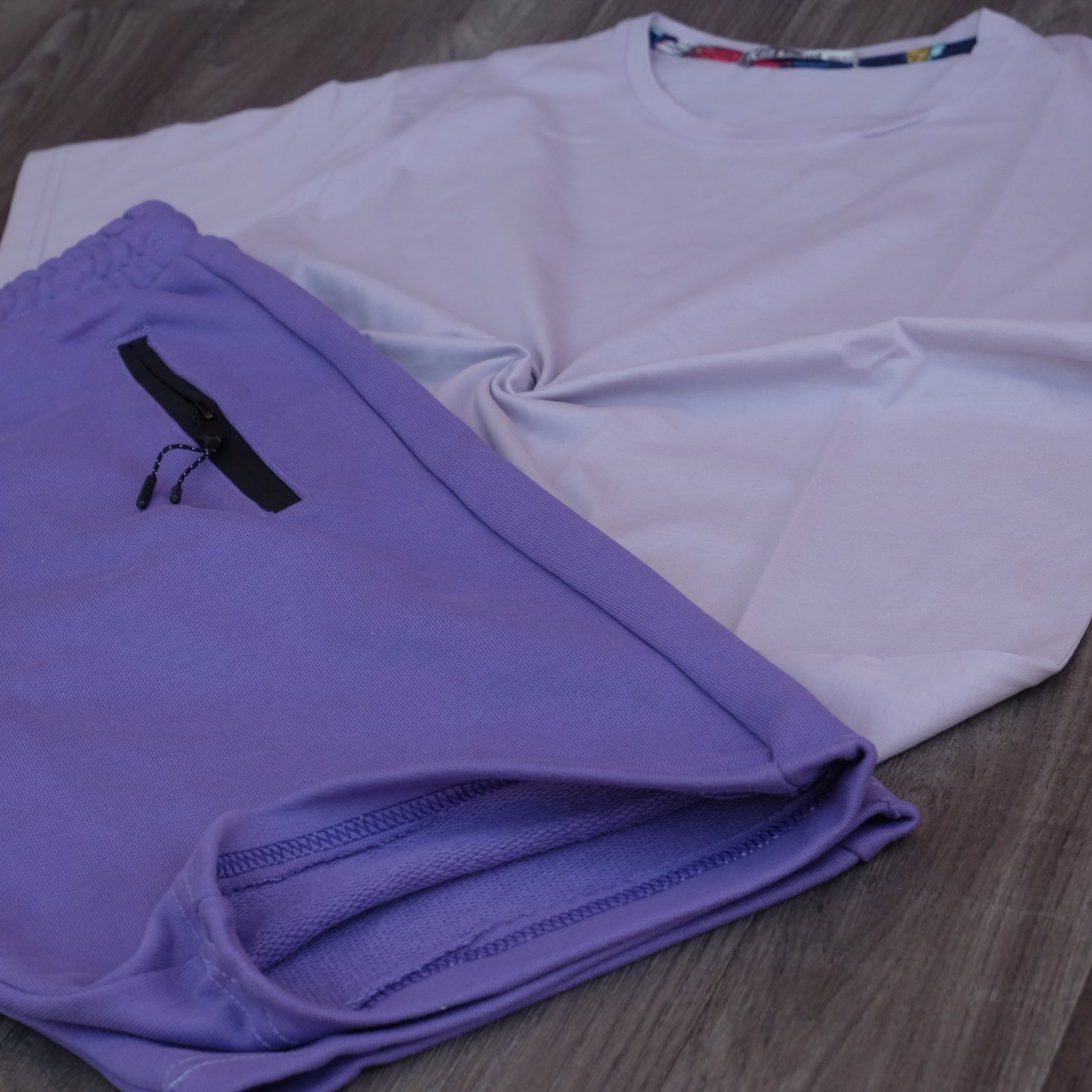 Pack Short Mauve Fonce + T-Shirt Mauve Clair