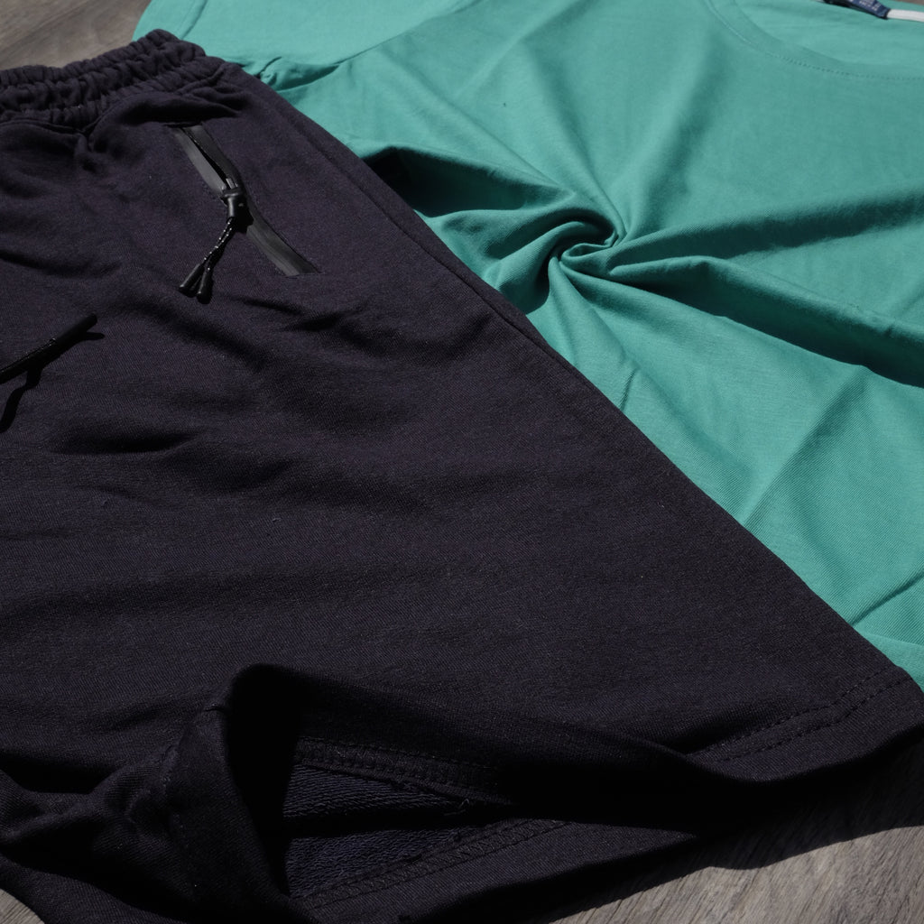 Pack Short Noir + T-Shirt Vert Raj
