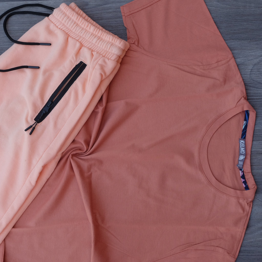 Pack Short Saumon + T-Shirt Saumon Fonce