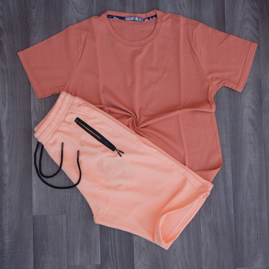 Pack Short Saumon + T-Shirt Saumon Fonce