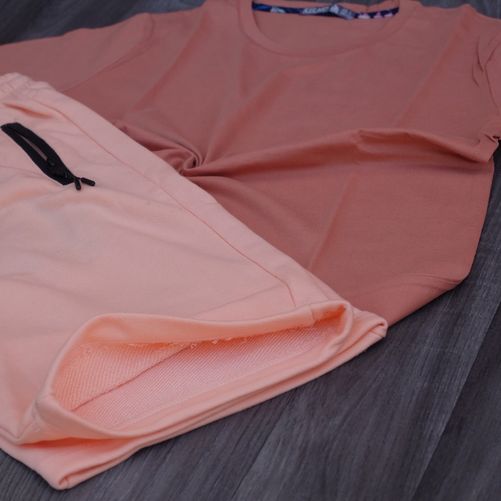 Pack Short Saumon + T-Shirt Saumon Fonce