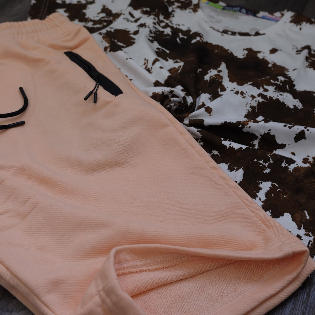 Pack Short Saumon + T-Shirt Tie Dye