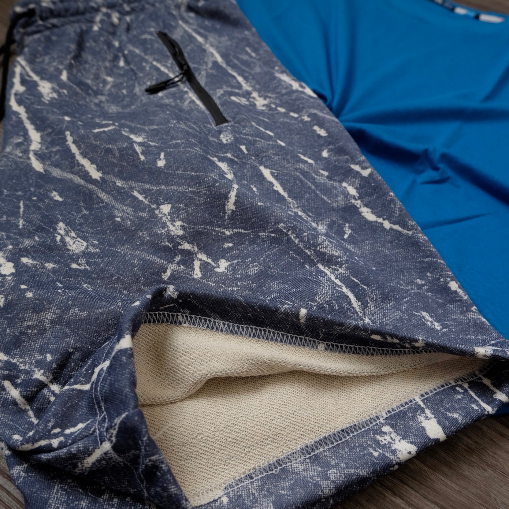 Pack Short Tie Dye Bleu Indigo + T-Shirt Bleu Roi