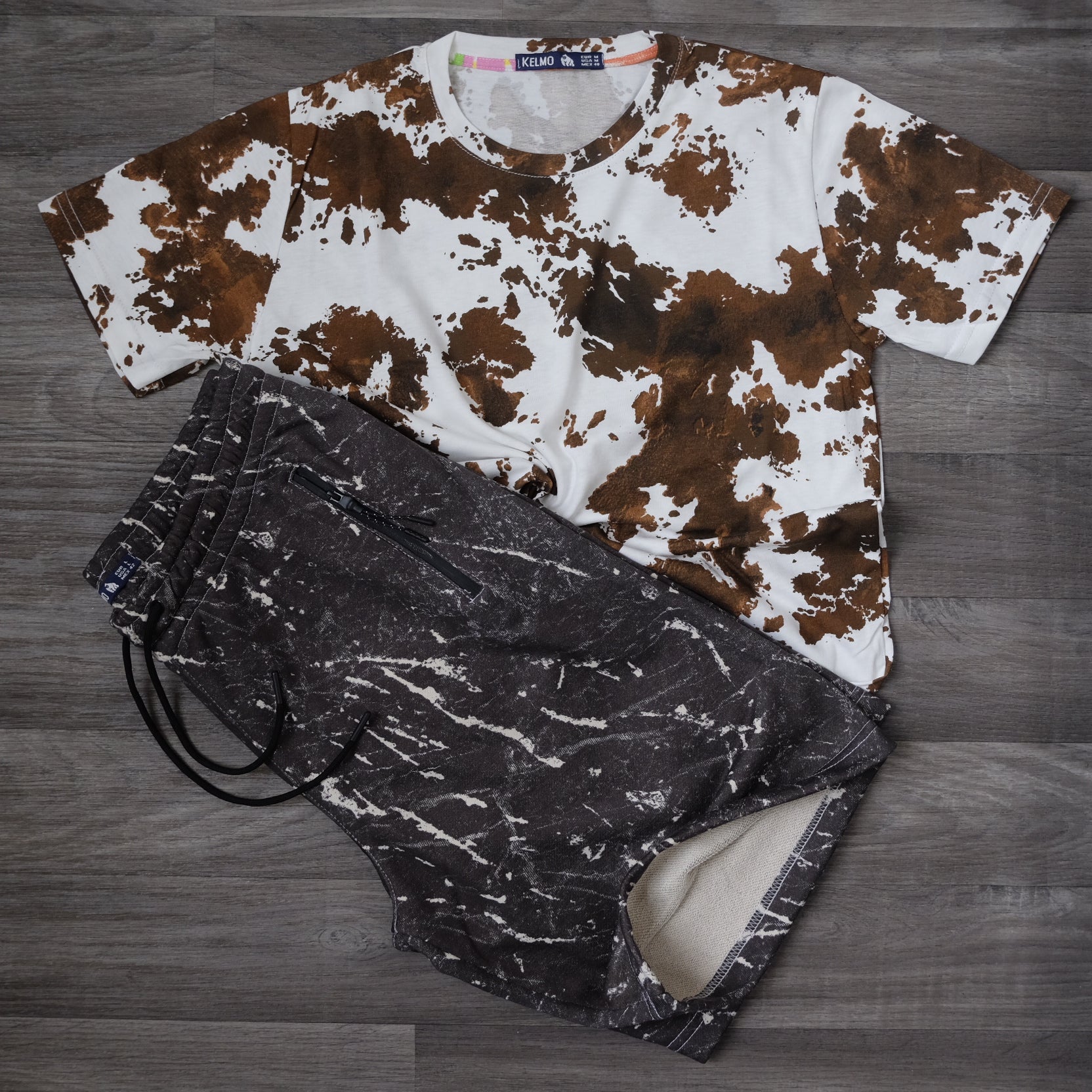 Pack Short Tie Dye Marron + T-Shirt Tie Dye