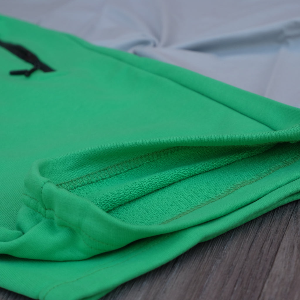 Pack Short Vert Raj + T-Shirt Gris Clair