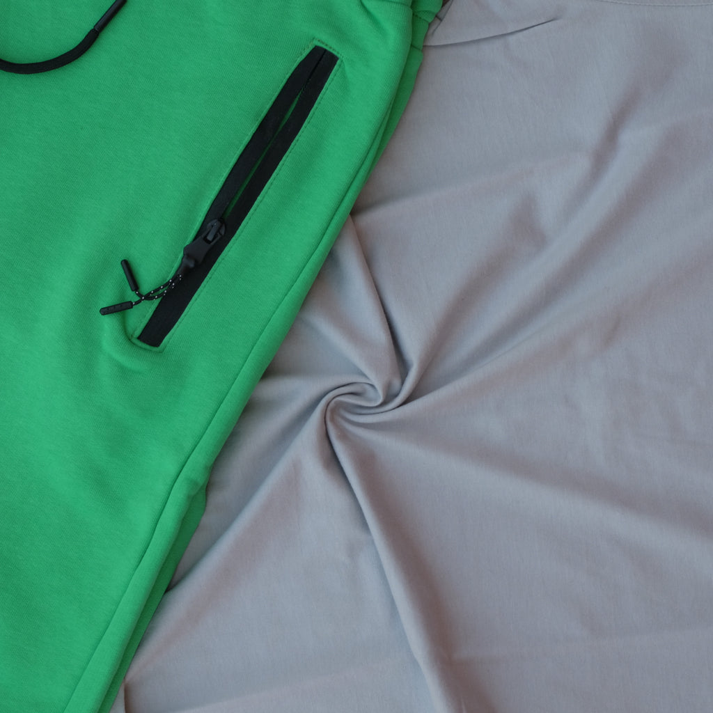 Pack Short Vert Raj + T-Shirt Gris Clair